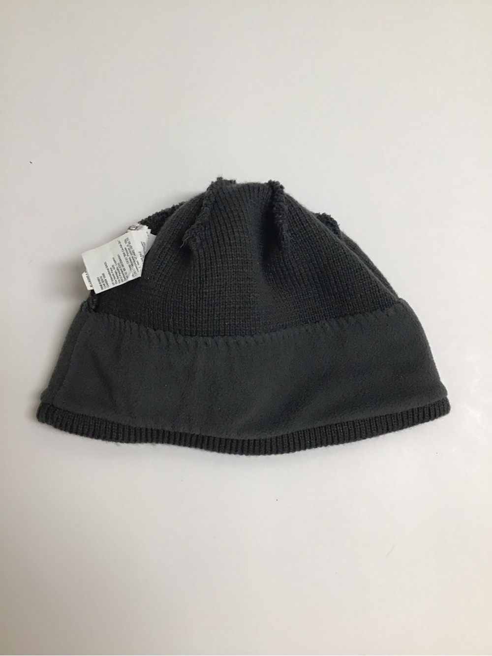 The North Face Beanie Hat Youth/Junior Medium Gray Cobalt Blue Logo Fleece Liner - Picture 13 of 15